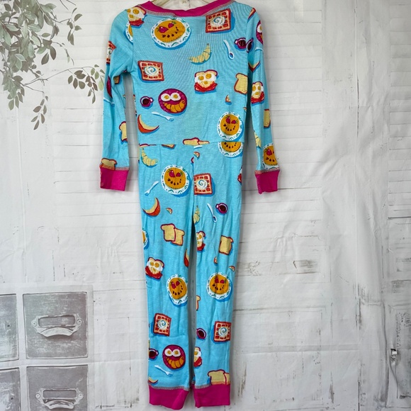 Munki Munki Toddler Girls Blue Pink Food Pattern One Piece LS Pajamas Pj Sz. 2T - Picture 12 of 15